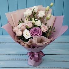 Букет цветов из:  Розы и Лизиантусы #REPLACE_PRED# Яковлево