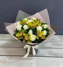 Букет цветов из:  Орхидеи и Розы в Яковлево