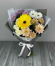 Букет цветов из:  Розы, Герберы и Хризантемы #REPLACE_PRED# Яковлево