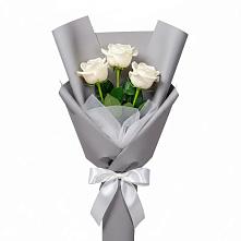 Букет 3 белые розы #REPLACE_PRED# Яковлево