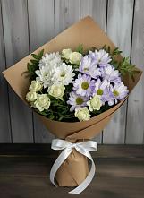 Букет цветов из:  Хризантемы и Розы в Яковлево
