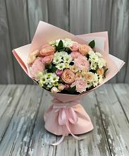 Букет цветов из:  Гвоздики, Розы и Хризантемы в Яковлево