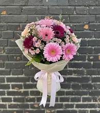 Букет цветов из:  Герберы и Хризантемы #REPLACE_PRED# Яковлево