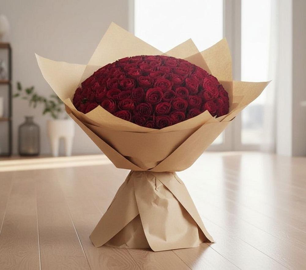 Букет 101 Красная роза в Яковлево