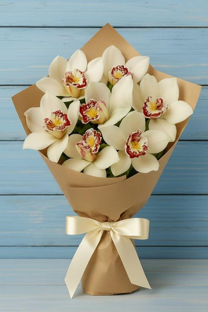 Букет цветов из: Орхидеи и Розы в Яковлево