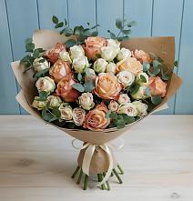 Букет цветов из:  Альстромерии и Розы в Яковлево